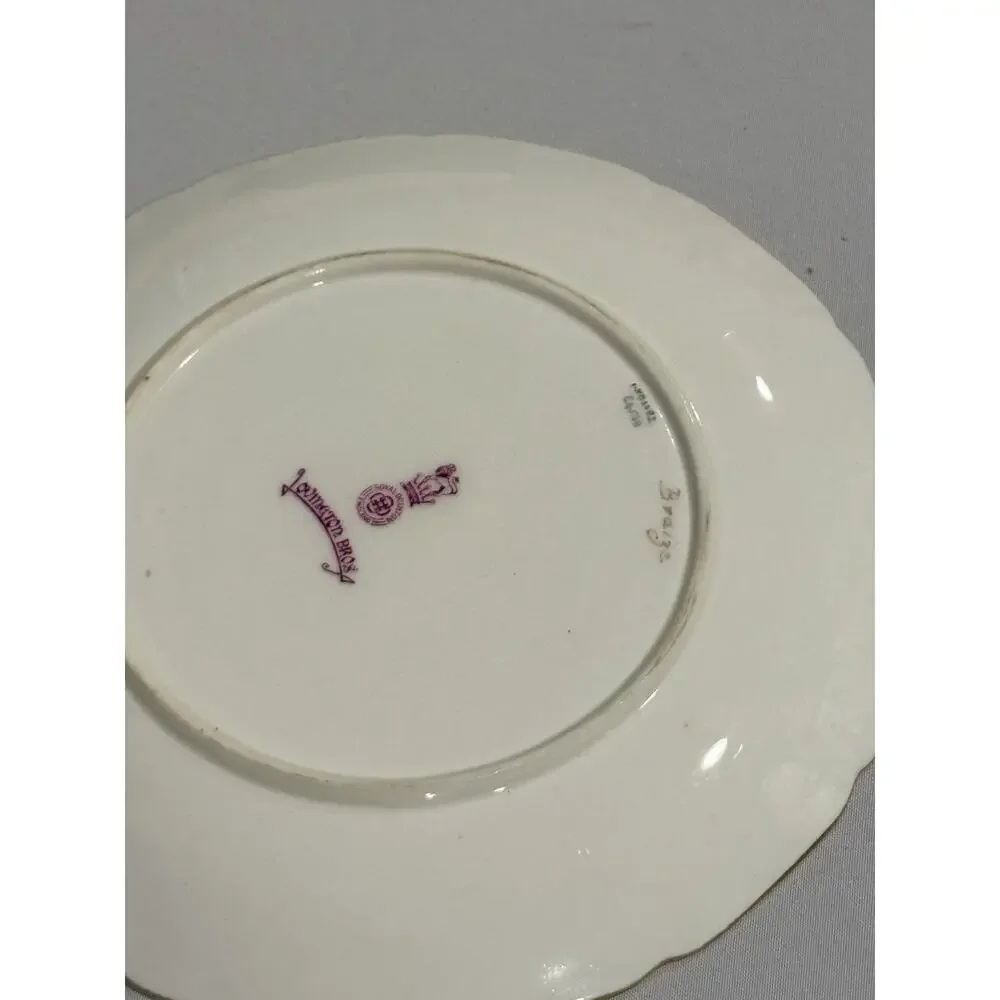 Royal Doulton Pountney Bros Bristol Hand Painted Fish Plates Set 8 Artist Signed